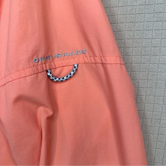 Columbia PFG Breathable Long Sleeve Fishing Shirt Mens XL Dark Peach Custom Logo - Picture 5 of 16